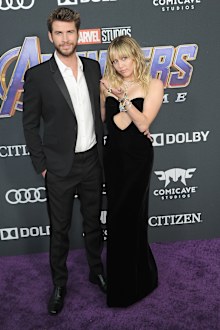 Miley Cyrus and Liam Hemsworth, Avengers: Endgame premiere, LA April 22, 2019