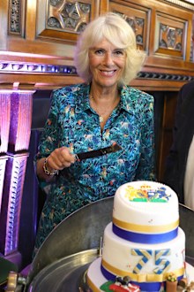 Camilla, Duchess of Cornwall during The Oldie Luncheon, in celebration of her 75th Birthday at National Liberal Club on July 12, 2022 in London, England 