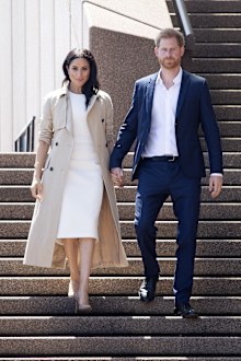 Prince Harry, Duke of Sussex and Meghan, Duchess of Sussex meet and greet the public at the Sydney Opera House on October 16, 2018 in Sydney, Australia. 