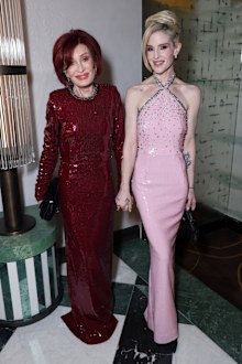 LONDON, ENGLAND - NOVEMBER 26: Sharon Osbourne and Kelly Osbourne attend a special cocktail hosted by Rebecca Vallance at Aki London on November 26, 2025 in London, England. (Photo by Max Cisotti/Dave Benett/Getty Images for Rebecca Vallance)