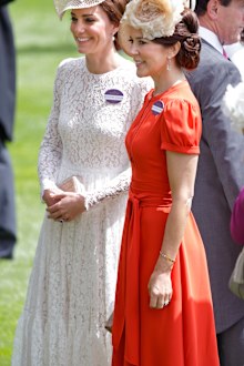Catherine, Duchess of Cambridge and Crown Princess Mary of Denmark attend day 2 of Royal Ascot at Ascot Racecourse on June 15, 2016 in Ascot, England 