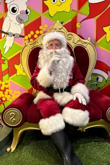 Wayne as Santa at Marrickville Metro.