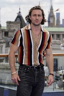 Aaron Taylor-Johnson poses for photographers during a photo call for the film 'Bullet Train' in London, Wednesday, July 20, 2022.