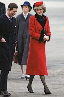 BIRMINGHAM, UNITED KINGDOM - FEBRUARY 29:  Prince Charles and Diana, Princess of Wales, The Prince And Princess Of Wales Arriving In Birmingham For An Official Visit  (Photo by Tim Graham Photo Library via Getty Images) 1984