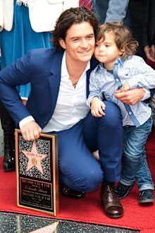 Orlando Bloom, son Flynn, Hollywood Walk Of Fame 
