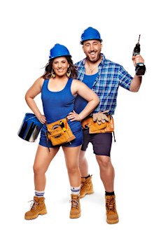 Sarah and George competing on the 2020 season of The Block. 