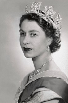 Portrait of the Queen wearing the Diamond Diadem and Nizam of Hyderabad necklace, taken by by Dorothy Wilding, goes on display as part of the special display Platinum Jubilee: The Queen's Accession