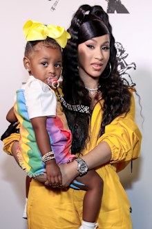 Cardi B and daughter Kulture attend the Teyana Taylor The Album Listening Party on June 17, 2020 in Beverly Hills, California