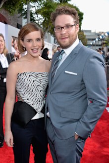 Emma Watson and Seth Rogen attend Columbia Pictures' "This Is The End" premiere at Regency Village Theatre on June 3, 2013 in Westwood, California.