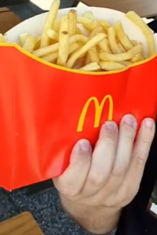World's largest serving of McDonald's fries