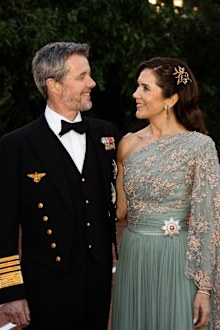 King Frederik and Queen Mary of Denmark attend a state dinner at Government House in Canberra during the Australian state visit on Sunday March 15, 2026.