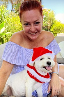 Shelly with puppy