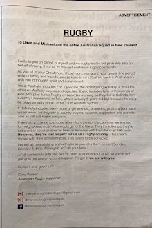 The ad in The Press.