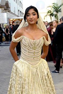Maitreyi Ramakrishnan at Vogue World: Hollywood 2025 at Paramount Studios on October 26, 2025 in Los Angeles, California. 