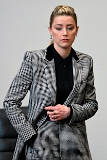 US actress Amber Heard arrives at the Fairfax County Circuit Courthouse in Fairfax, Virginia, on May 24, 2022.