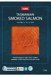 Coles Smoked Tasmanian Salmon 150g pack recall 