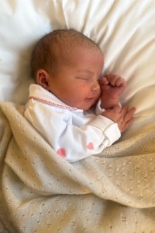Princess Ines Marie Lilian Silvia, Duchess of Västerbotten, photographed by Princess Sofia, born on February 7 2025.