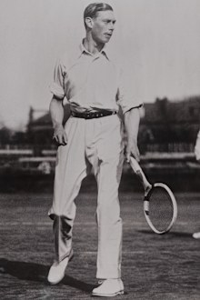 Prince Albert, the Duke of York (and future King George VI) during a tennis game in 1922.