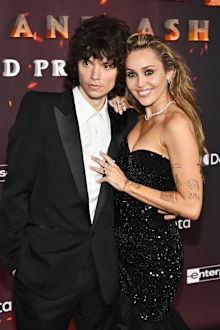 Maxx Morando and Miley Cyrus at the "Avatar: Fire and Ash" World Premiere, December 2025