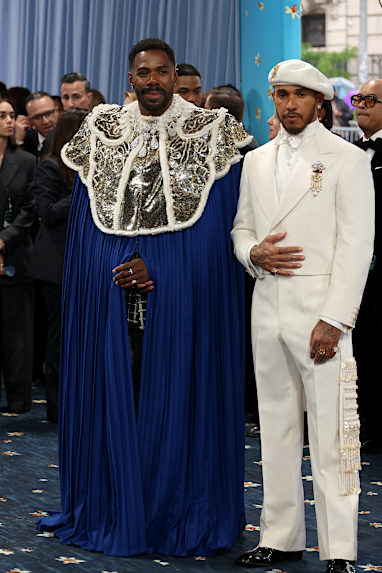 Colman Domingo and Lewis Hamilton