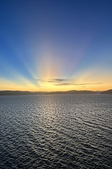The sunset over the Whitsundays.