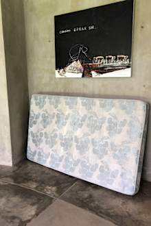 Dirty, old mattress in Bali home.