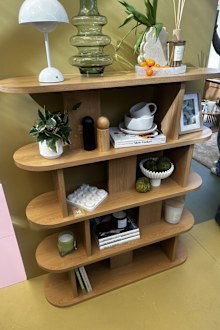Kmart 5 Tier Lozenge Bookshelf - Oak Look