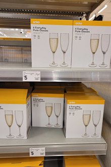 Kmart everyday flute glasses