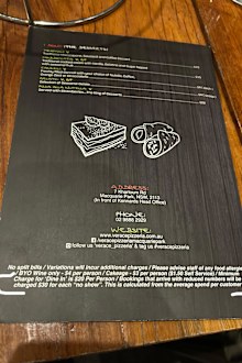 Pizzeria menu conditions causes online stir