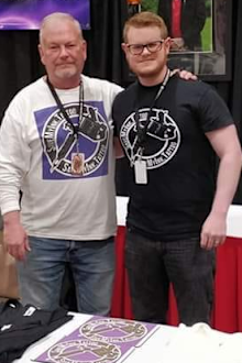 Kyle Sherwood (L) and his father Micheal are morticians who remove tattooed skin from a deceased loved one so their family have an everlasting memory of them.