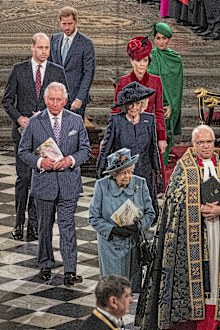 The 'Fab Four' reunite for the final time on Commonwealth Day as Harry and Meghan step down as senior 