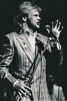 John Farnham performing at the Concert Hall, Victorian Arts Centre in 1987.