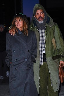 Halle Berry and Van Hunt are seen on February 2, 2026 in New York City. 