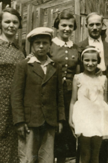 Mira (bottom right) with her mother, brother, sister and father. She had two other brothers who aren't pictured.
