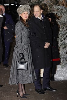 Sophie Winkleman, Lady Frederick Windsor and Lord Frederick Windsor attend the 'Together at Christmas' Carol Service at Westminster Abbey on December 15, 2022 in London, England 