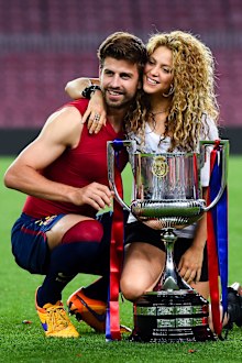 Shakira and Gerard Pique Nou on May 30, 2015 in Barcelona, Spain.