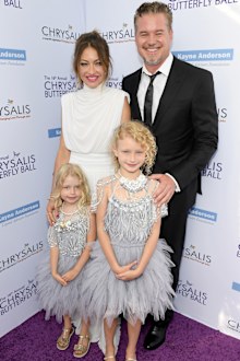 Eric Dane with his wife Rebecca Gayheart and their children at the 16th Annual Chrysalis Butterfly Ball on June 3, 2017 in Los Angeles, California.