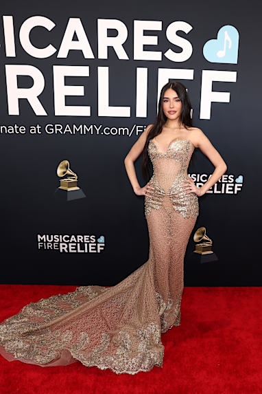 sheer dress at grammys 2025 Grammys 2025 Trend Sheer Dresses: Bianca Censori, Madison Beer & More