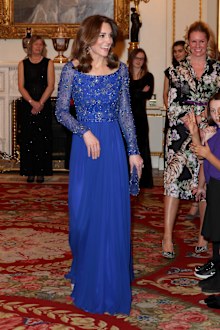 Kate Middleton hosts palace reception wearing 2016 gown, hours after attending event with Meghan and Harry