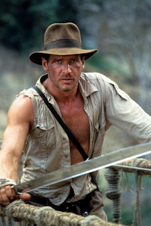 Harrison Ford in a scene from the film 'Indiana Jones And The Temple Of Doom', 1984. 