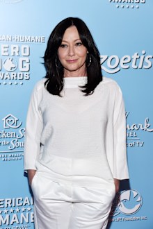 Shannen Doherty arrives at the 9th Annual American Humane Hero Dog Awards at The Beverly Hilton Hotel on October 05, 2019 in Beverly Hills, California. 