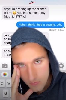 The man has shared the awkward exchange on TikTok.
