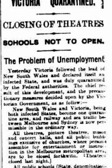 Victoria's borders with NSW were last closed in 1919.