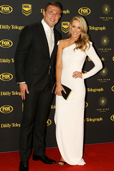 The Souths star had Phoebe Hooke on his arm. (AAP)