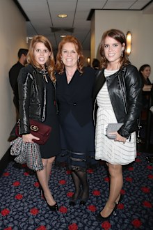 L-R: Princess Beatrice, Sarah Ferguson, Princess Eugenie