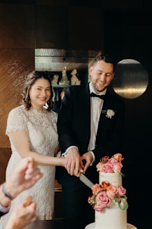 Bride Alana Russell budget wedding
