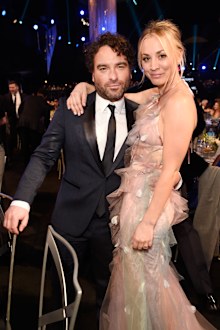 Kaley Cuoco and Johnny Galecki at the Screen Actors Guild Awards in 2017.