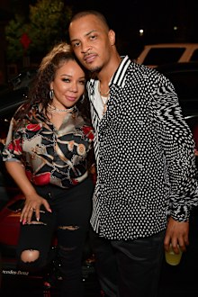 Tameka Harris and T.I. attend the "Dime Trap" Album release event at The Trap Museum on October 4, 2018 in Atlanta, Georgia. 