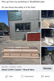 second hand furniture facebook coffin