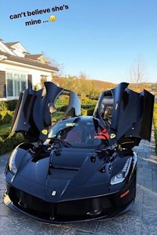 Kylie Jenner, Travis Scott, push present, Ferrari 